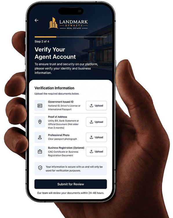 Mobile agent app mockup